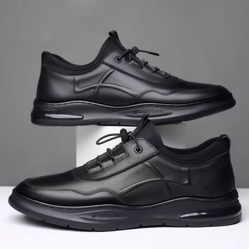New Men's Shoes Fashion Business Leather Shoes Men's Breathable Lace-up Soft Leather Casual Shoes Formal Men's Shoes