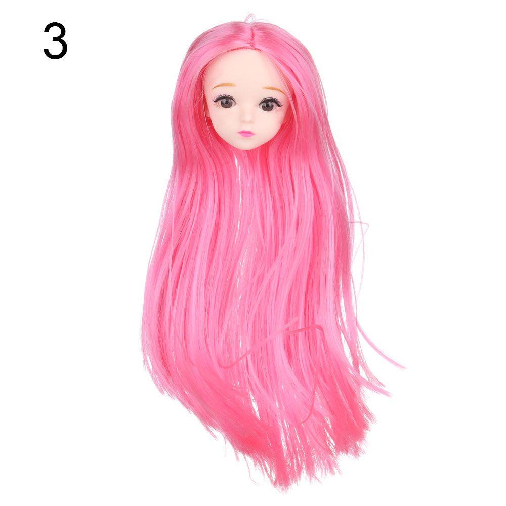 3D Eyes Hairstyles 1/6 BJD Doll Head Ancient Doll Accessories 30 Dolls Joint DIY Head Wear