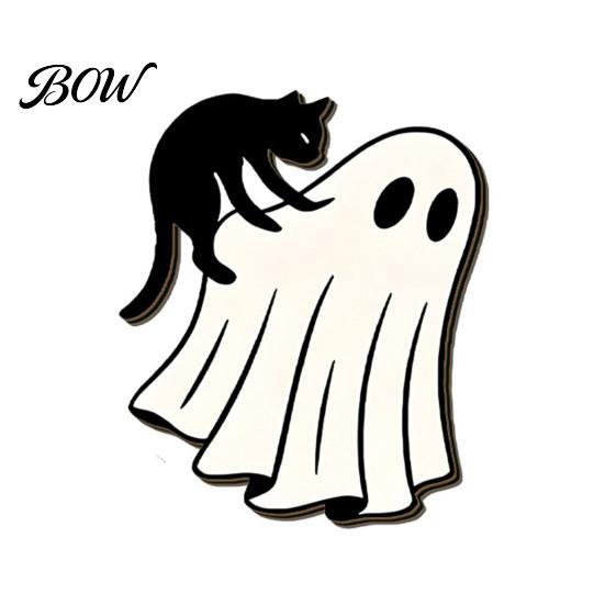 Strong Load Bearing Hangers Halloween Ghost Cat Wooden Hanging Hook for Keys Hats, Decorative Hooks Hanger, Cute Wall Home Living Room Bedroom