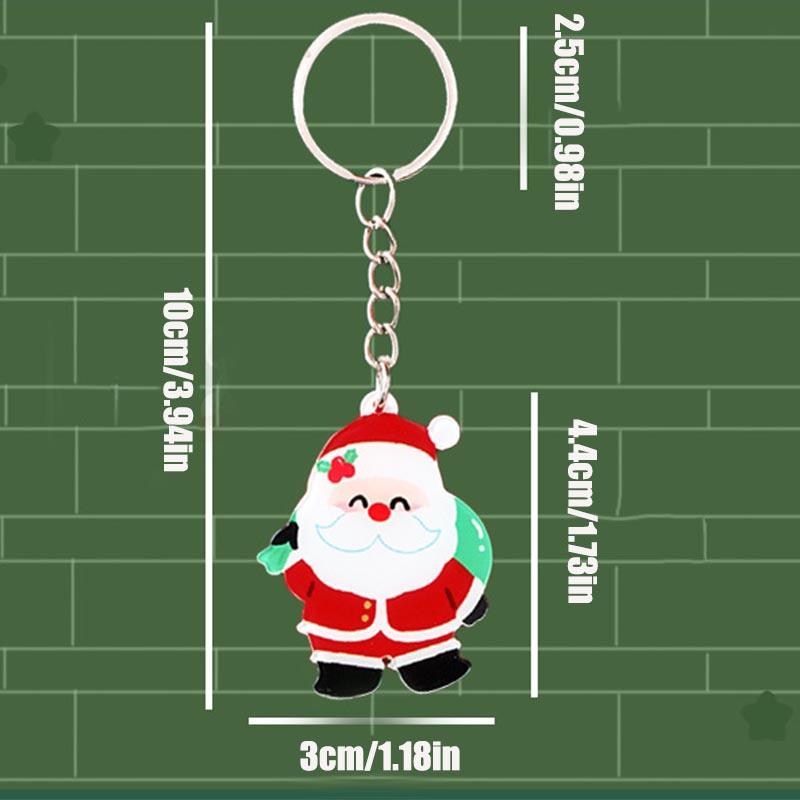 8 шт. Праздничный прочный брелок в виде оленя Санты для рюкзака, праздничные украшения