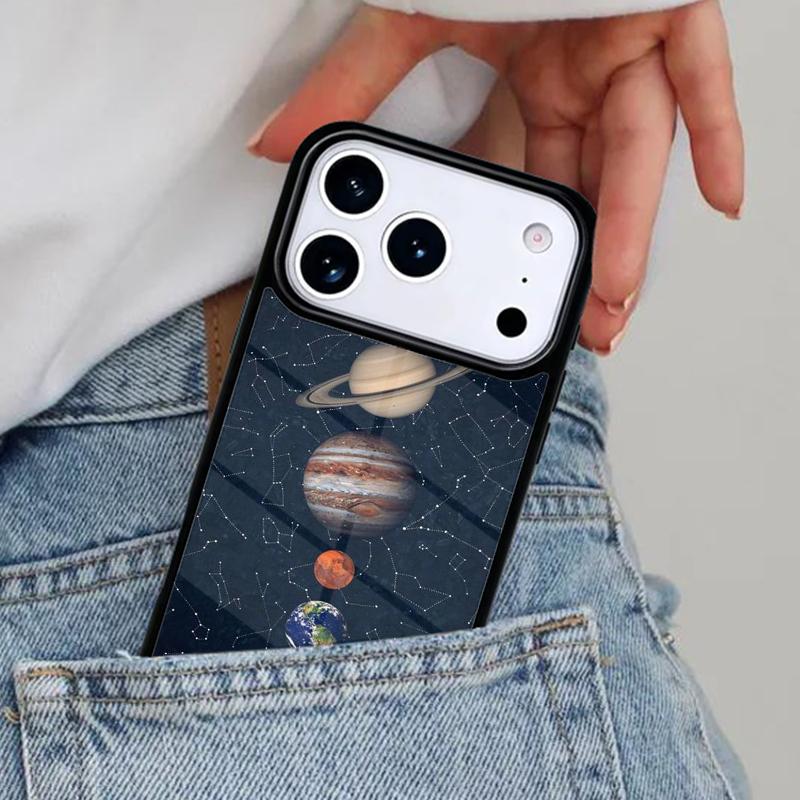 Космические Планеты Солнечная Система мягкий Чехол для Телефона для iPhone 17ProMax 12 13 14 15 16e 17 Pro Max Plus Air Cover