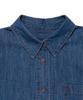 LEE Women'S Crop Denim Short Sleeve Shirt Indigo Medium