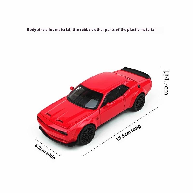 1/32 DODGE Challenger Hellcat Redeye Supercar Die Casting Model Car Sound and Light Hobby Collectibles Classic Decorative Gifts