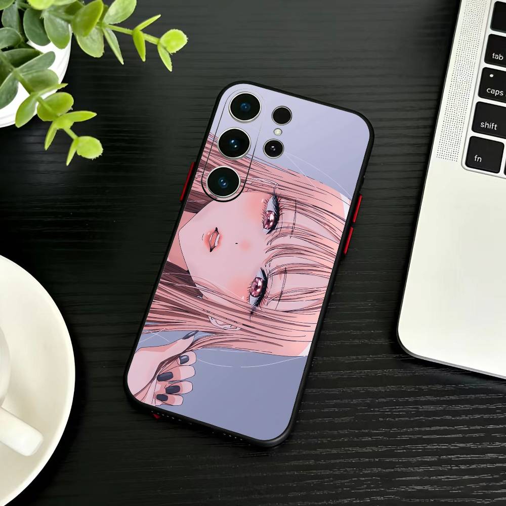 H-Darling Марин Китагава Яркий Серебристый Чехол для Телефона Для Samsung S26,S25,S24,S23,S22,S30,S21,Ultra,Plus,FE 5G Черный Мягкий Чехол