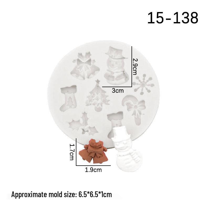 Christmas Baking Set: Stocking, Tree, Reindeer, Sleigh, Snowflake, Bell, Holly Leaf Decorations