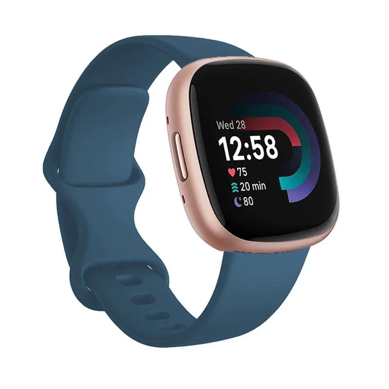 Спортивный ремешок для Fitbit Versa 3, ремешок для смарт-часов, аксессуары для браслета, ремешки для часов, мягкий силиконовый браслет для Fitbit Sense Versa3