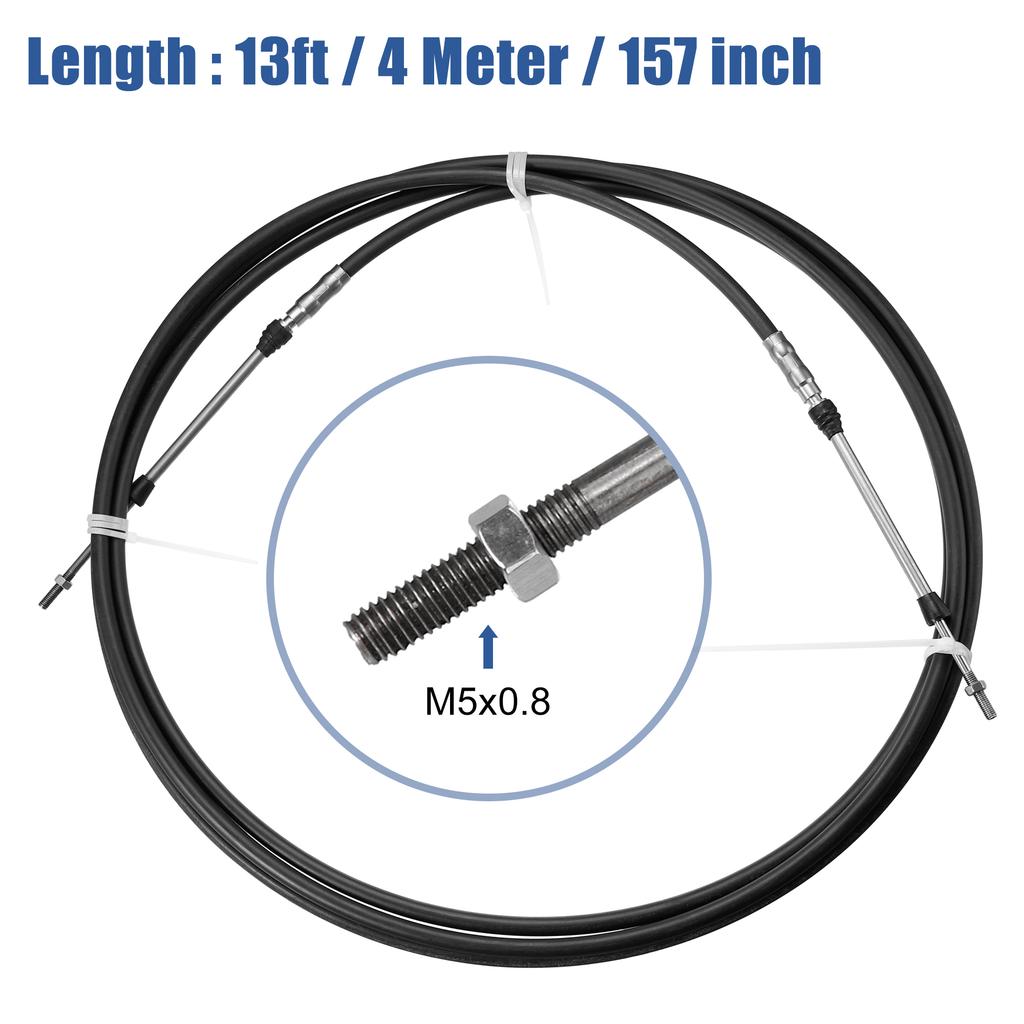 Motoforti 1/2pcs 10ft 13ft 16ft 20ft 24ft Marine Throttle Cable 3300/33C Throttle Shift Remote Control Cable 3M-6M for Yamaha