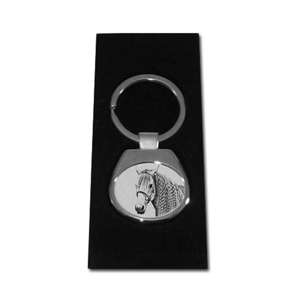 Azteca Horse - Keychain with a Horse, Keychain with a Print, Personalized Pendant from the Art-Dog Brand
