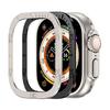 Защитная пленка для экрана для Apple Watch Ultra 49 мм, аксессуары для корпуса, металлическая рамка + закаленное стекло для iWatch Ultra 2, кольцо безеля 49 мм