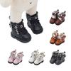 1 Pair Casual Wear Doll PU Leather Shoes Lightweight 20cm Doll Leather Boots  DIY Doll