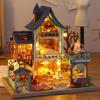 Doll House Miniature Doll DIY Assembly Building Model Villa Kit Production of Small Room Toys Home Bedroom Decorations