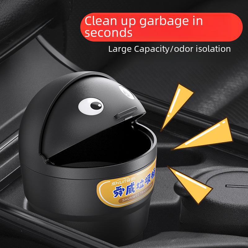 Shunwei Car-Mounted Cup-Shaped Trash Bin - Portable and Cute Interior Trash Storage for Cars