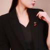 Cute Cherry Rhinestone Brooch Enamel Vivid Cherry Leaf Vibrant Color Pin Shawl Scarf Lapel Badge Fashion Dress Accessories