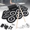 9 Pads Electronic Drum Set Roll-Up Drum Practice Pad W/ Drumsticks Sustain Pedal