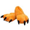 Cartoon Dinosaur & Tiger Claw Cotton Slippers - Warm Couples’ Shoes for Men & Women