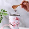 Кружки для кофе Cherry Blossom Patten с крышкой из нержавеющей стали, герметичные, для молока, сока, чая, походные стаканы, посуда для питья