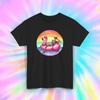 Skeleton Flamingo Float Chill Rainbow Summer Vibes Graphic Tee S-5XL