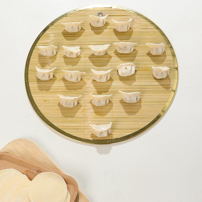 Bamboo Dumpling Rack and Cover Mat - Woven Winnowing Basket