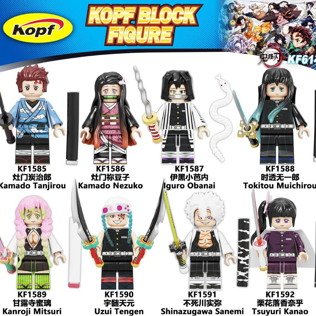 Kf6146 Ghost Exterminating Blade Building Block Miniature Small Particles Spliced Toy Bags Can Be Selected