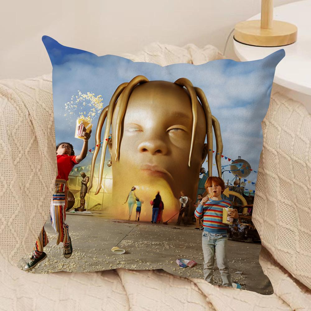 Чехол для подушки Travis Scott Utopia, шелковистый короткий плюш, скрытая молния, пылезащитный, для дивана, для домашнего декора