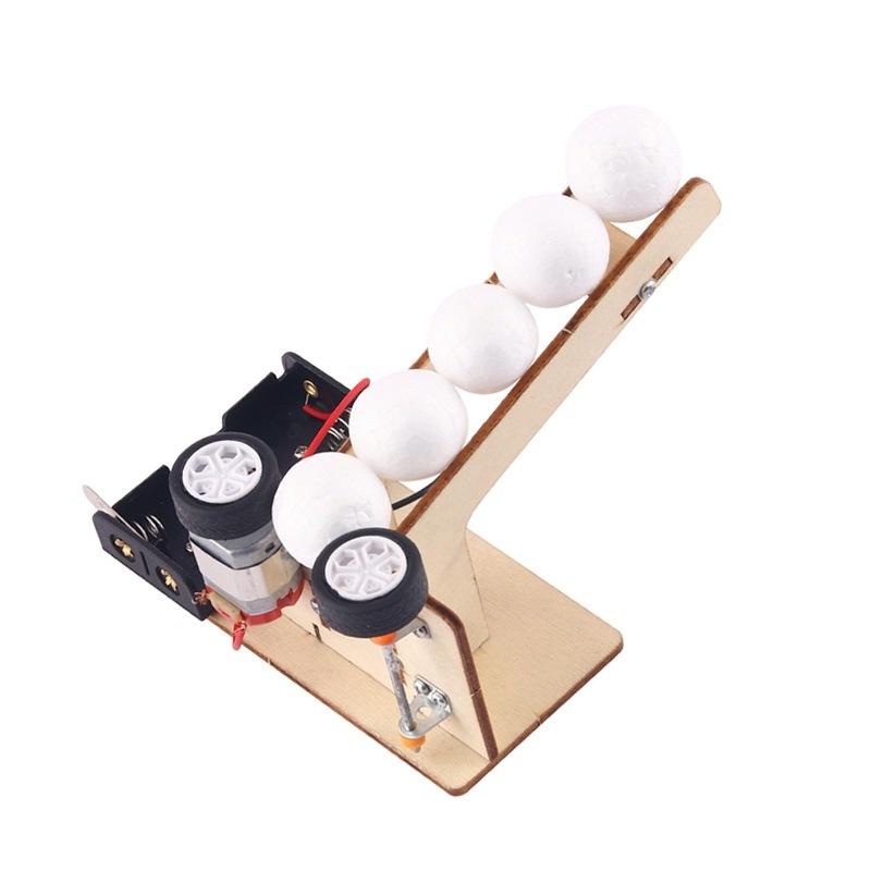 Diy Automatic Serving Machine Children'S Hands-On Puzzle Toy Kinetic Energy Transfer Experiment Scientific Education Prop