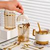 Food Storage Canister Modern Coffee Spoon Dessert Fork Holder For Dining Room Kitchen Tabletop Countertop Organization