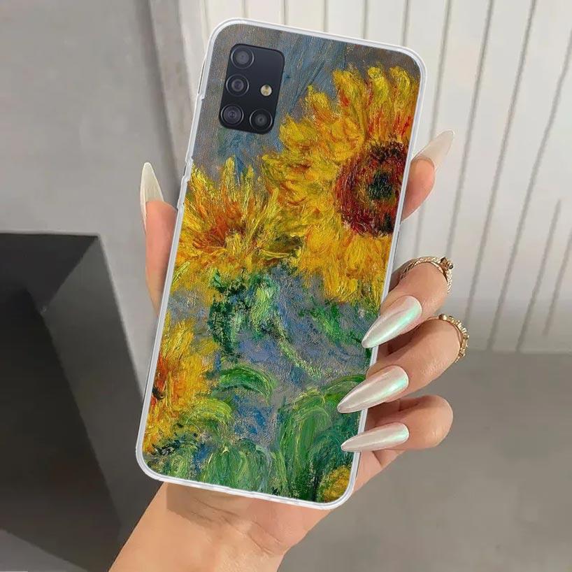 Чехол для телефона с картиной Ван Гога маслом для Samsung Galaxy A52 A32 A22 A12 A02S A50S A30S A10S Note 20 Ultra 10 Plus S10 A31 A20 A7