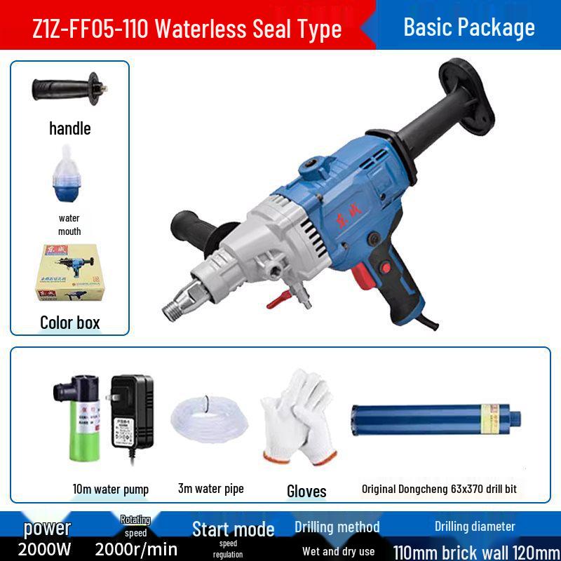 Diamond Core Drill for Concrete AC Vent Openings - Light-Duty Benchtop High-Power Machine