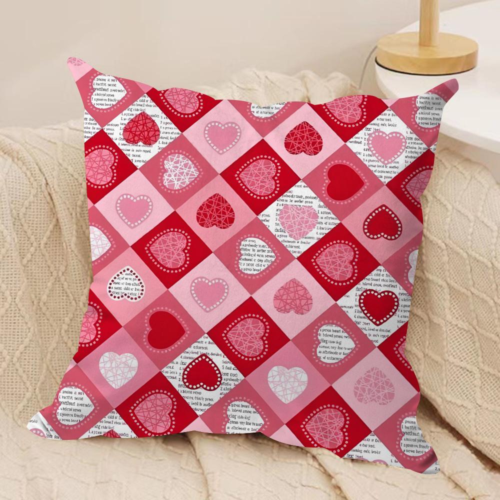 Valentines Day Cushion Cover Pillowcase Ultra Soft Skin Friendly Fabric Cloud Like Comfort Concealed Zipper