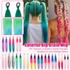 2PCS Colorful Elastic Rope Rubber Band Boxing Braid Wig Ponytail Hair Extensions