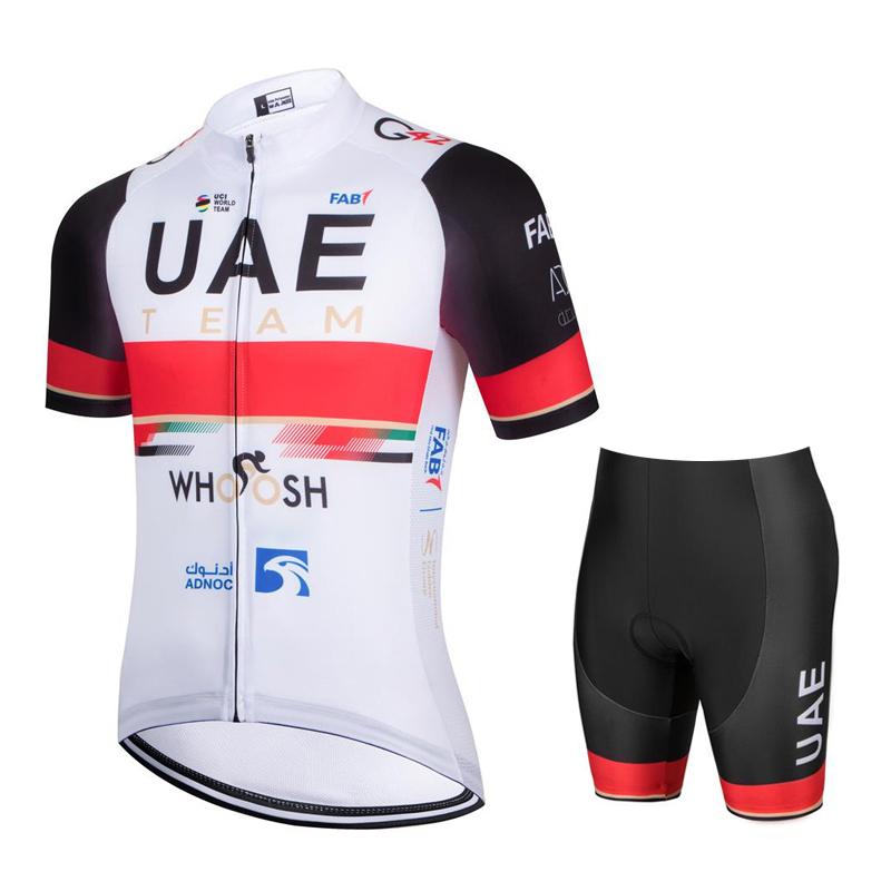 2025 ОАЭ Команда MTB Велосипедная Короткий Рукав Велосипедная Майка Комплект Maillot Ciclismo Мужская Летняя Дышащая Велосипедная Одежда Быстросохнущая