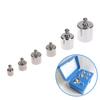 6Pcs/Sets  Home Kitchen Tool 5G 10G 20G 50G 100G Grams Accurate Calibration Kit Chrome Plating Scale Weights Set