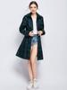 Retro Gingham Trench Coat Adult Single Female Lightweight Breathable Waist Trimming Coat Fashion Korean and Japanese One-Drop Drying Student