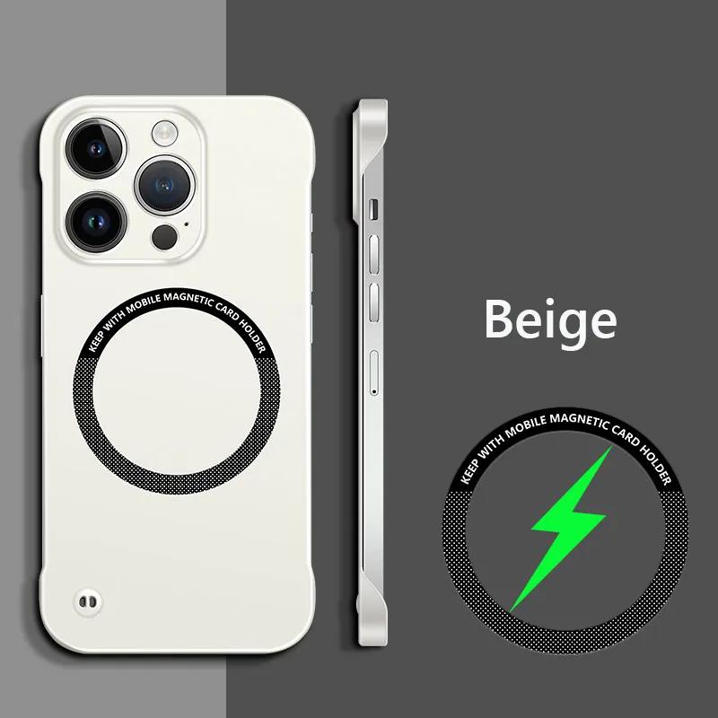 Безрамный магнитный чехол Magsafe Slim для iPhone 16 13 12 15 Pro Plus Max X XS Max XR с беспроводной зарядкой, твердый задний чехол