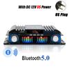 Усилитель звука HiFi, 4-канальный цифровой аудиоусилитель Bluetooth, пиковая мощность 1600 Вт, караоке-плеер, FM-радио, поддержка дистанционного управления