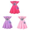 Платье для сна с коротким рукавом Stitch для девочек из искусственного хлопка для детей