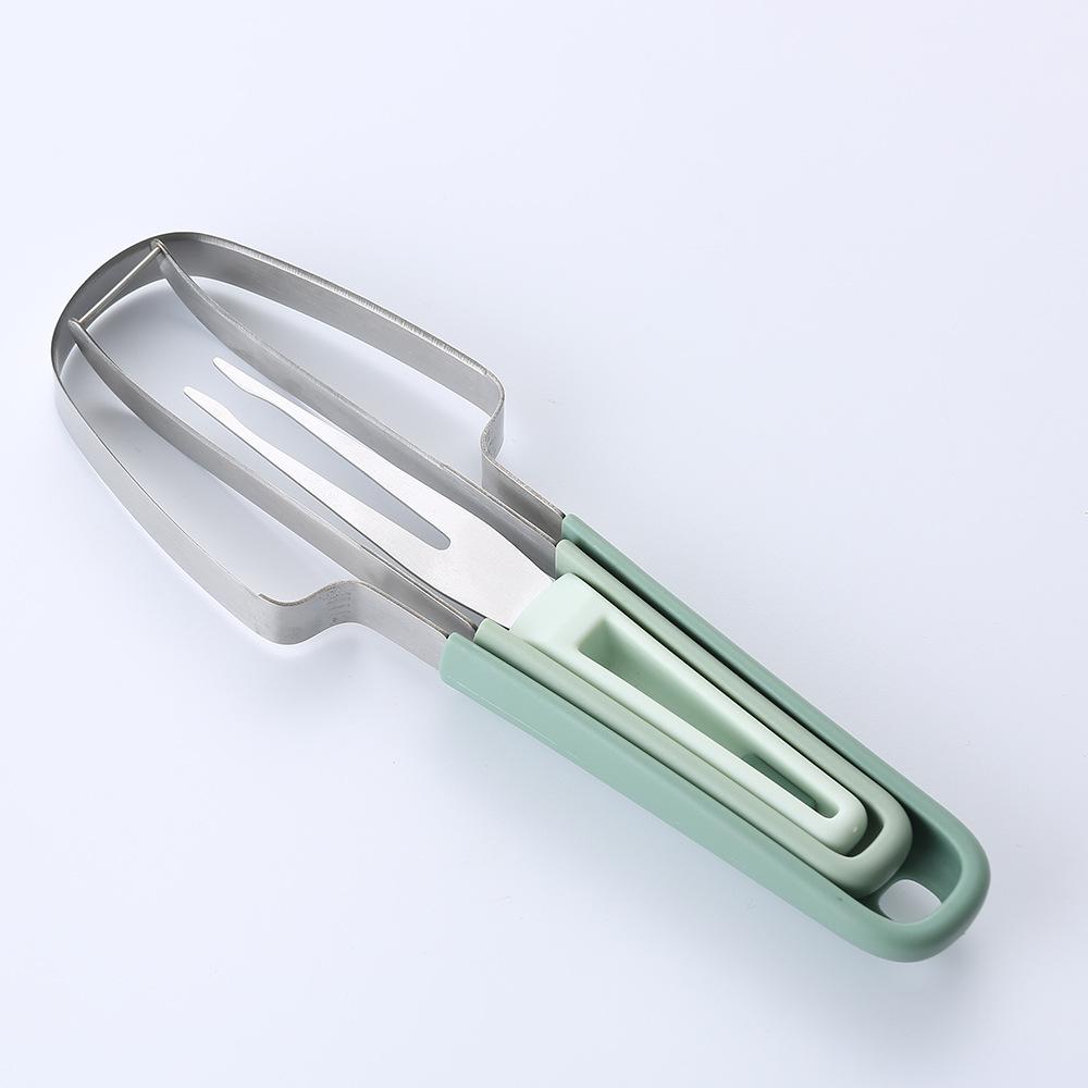 3-in-1 Watermelon Fork Slicer Cutter Stainless Steel Watermelon Popsicle Cutter Watermelon Cutter Slicer Tool Kitchen Gadgets