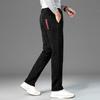 Новые вельветовые повседневные брюки для мужчин, повседневные деловые брюки со средней посадкой, индивидуальные повседневные брюки с эластичной резинкой на талии и задним карманом на шнуровке