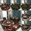 European Luxury Black Printing Rug Living Room Sofa Area Floor Mat Bedside Area Rug Balcony Kitchen Dinner Table Mat Welcome Rug