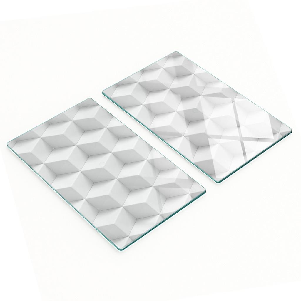 Zestaw Hartowanych Desek Kuchennych Szklanych Z Nadrukiem 3D 2X30X52 Cm