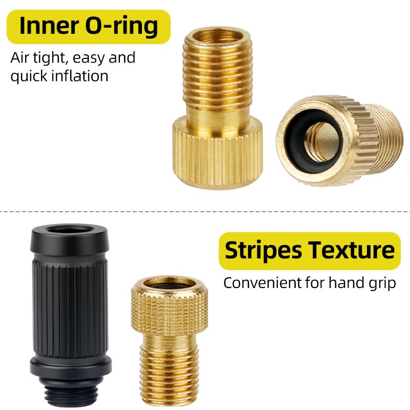 Extra Thick FV/AV Adaptors Road Fixed Gear Bicycle Presta Nozzle Inflation Electric Air Pump Sports Ball 5V2 Needle Pumping