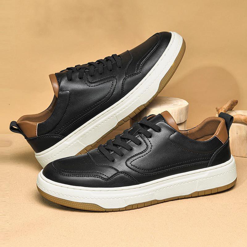 Мужские кроссовки из натуральной кожи, модная вулканизированная обувь, мужская повседневная обувь, высококачественная обувь для скейтборда, универсальная обувь для треккинга