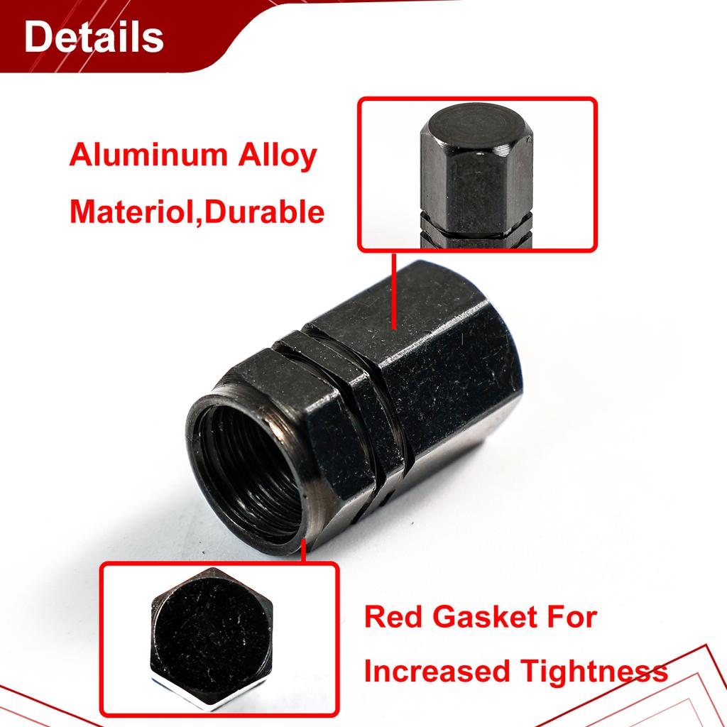 4 Pcs Aluminum Alloy Tire Valve Protection Stem Car Cover Dust Proof Airtight Air Cap Cover For Truck Motorcycle Bike Automobile