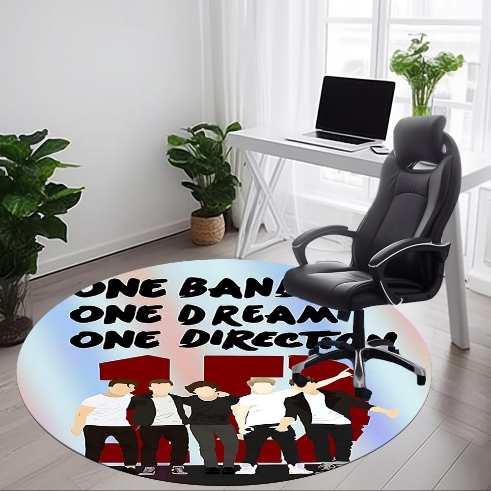 1 шт. Музыкальная группа One Direction Круглый ковер для офиса, под офисные стулья, спальня, гостиная, домашний декор a1016294