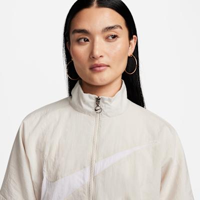 Women's Jacket Nike Sportswear Essential Women's Woven Jacket Beige