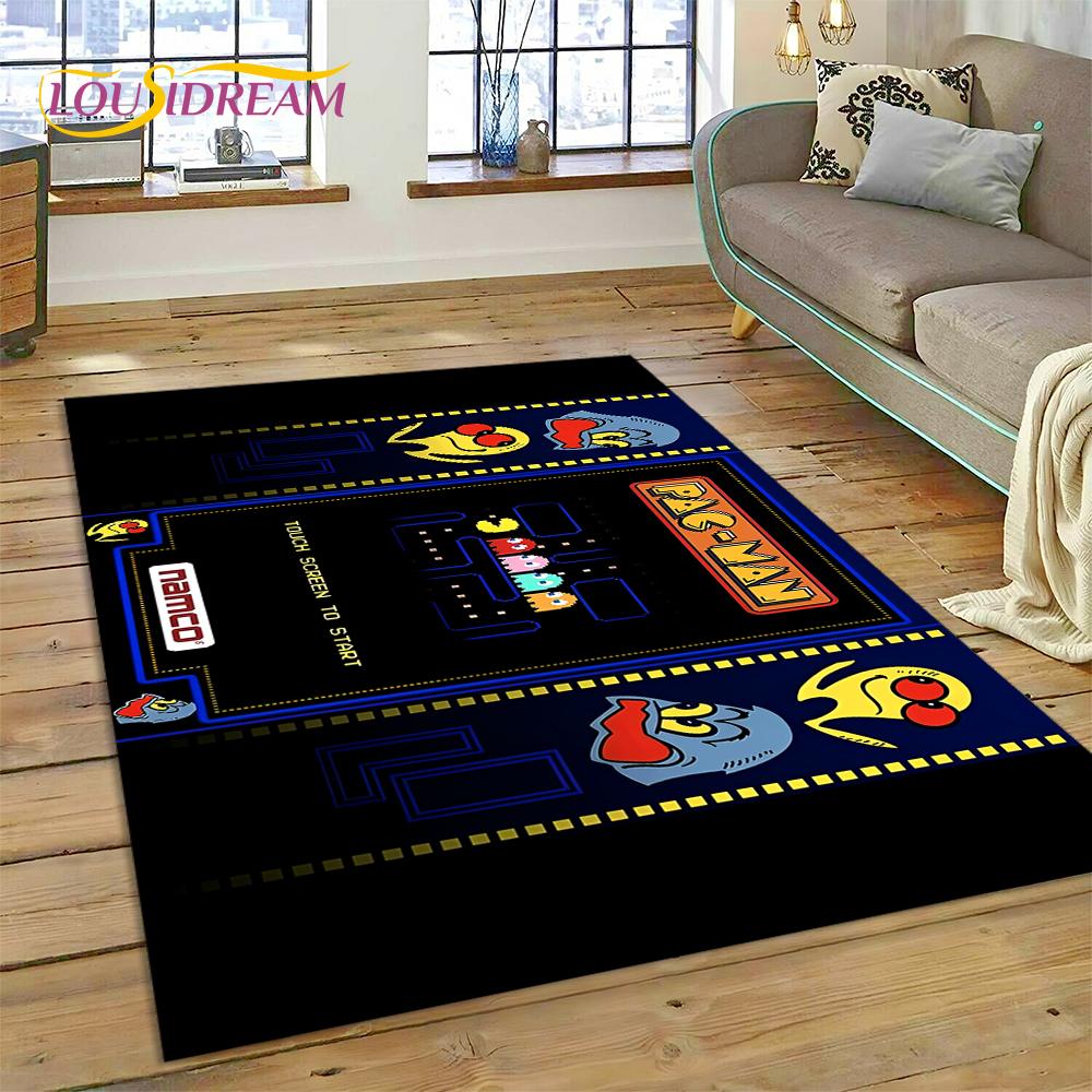 Retro Pacman-n Classics Game Rug Carpet for Living Room Bedroom Home Decor,Floor Mat Non-slip Decoration for Sofa Doormat Kids