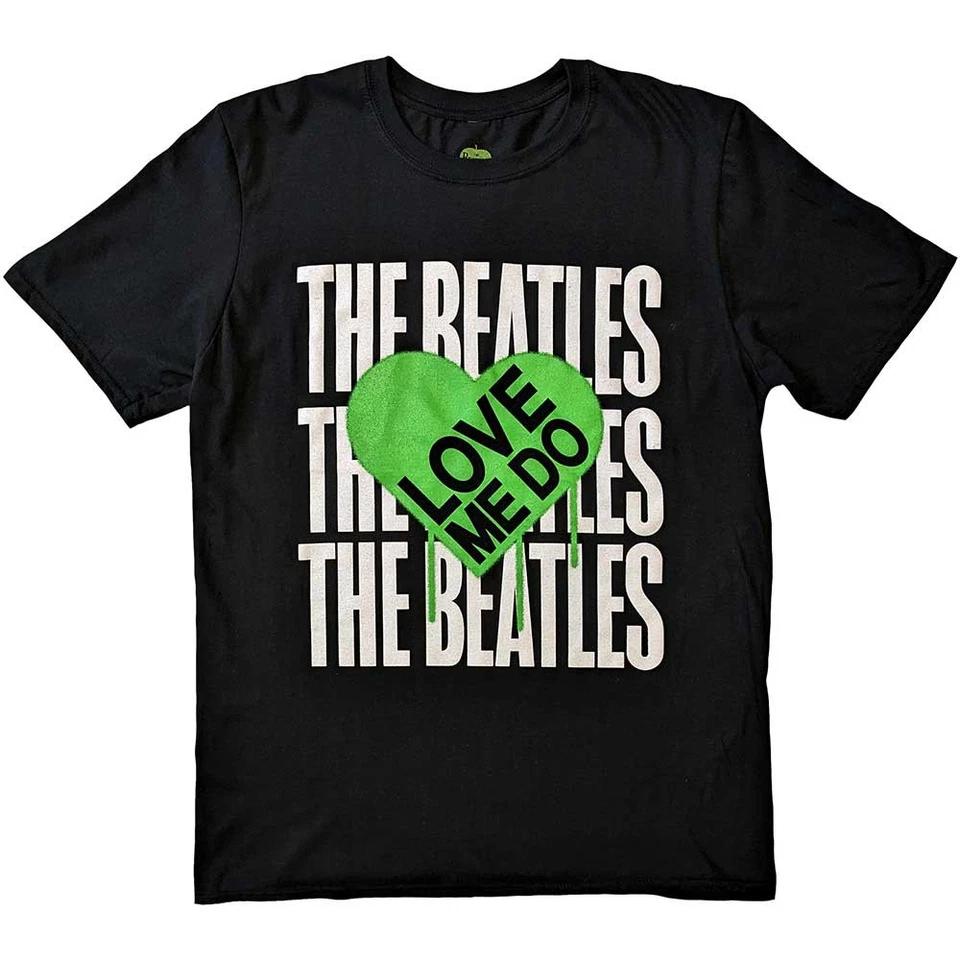 The Beatles Love Me Do Graffiti Heart Official Tee T-Shirt Mens