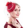 Bridal Headdress Retro Hairclip Hair Fascinator Hat Womens Vintage Hat Pillbox Hat Bowknot Veil