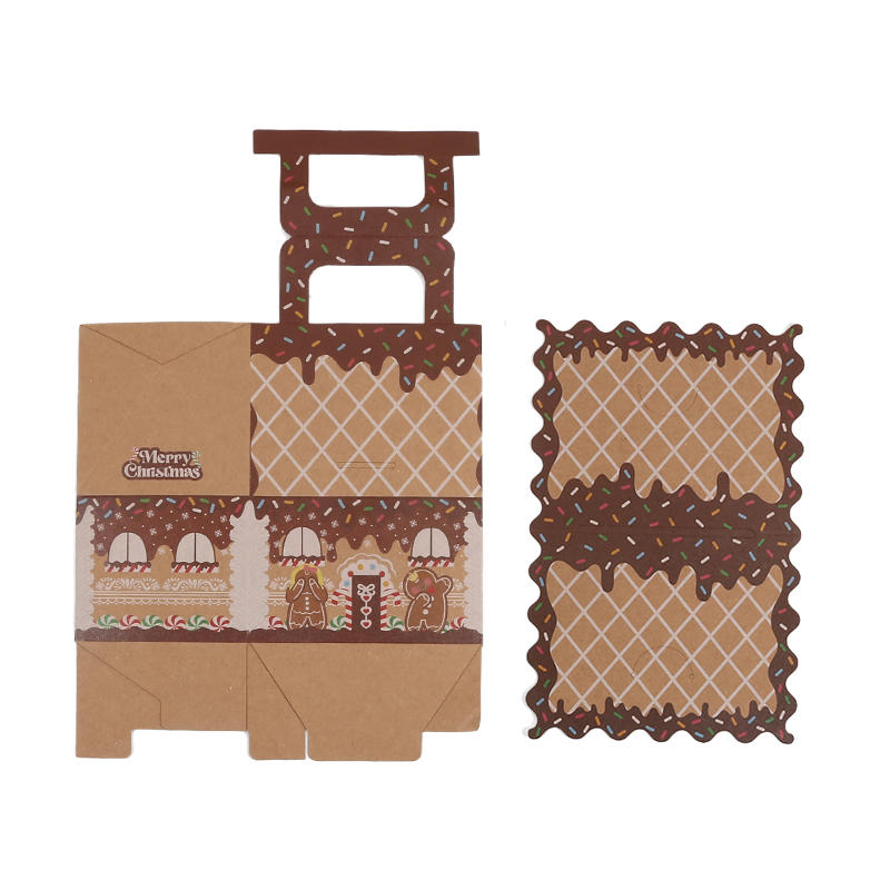 8 Pcs Cute Christmas Treat Candy Boxes Portable Dessert Packaging Case Small Cookie Containers Party Favor Supplies