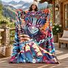 Akaza Demon Slayer Custom Name Flannel Blanket Personalized Soft Warm Plush Throw Blanket Customized Gift for Family Friends
